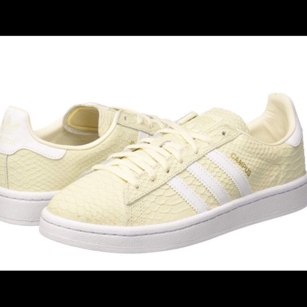 Adidas Campus in cream snakeskin